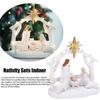 Nativity Figurines Manger Table Centerpieces Small Figurines Nativity Christmas Table Decorations For Indoor Desk Shelf Bedroom