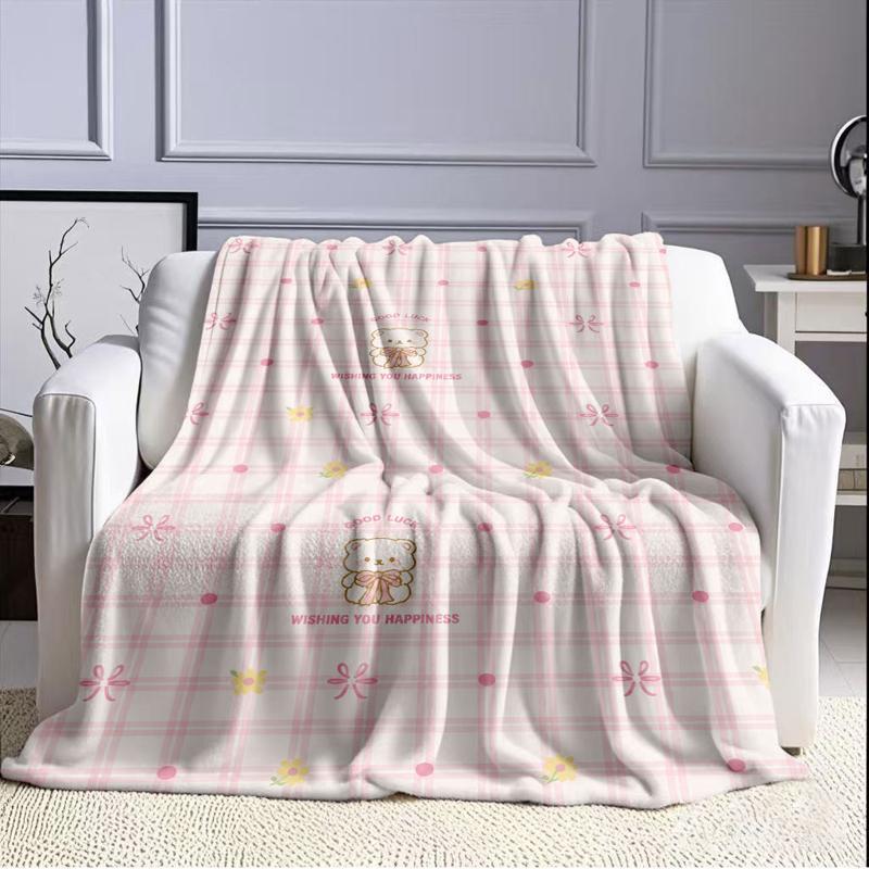 Four Seasons Cartoon Throw Blanket: Soft, Thickened Blanket for Office, Sofa, or Bed