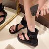 Fashion 2025 Sandals Flat Summer Shoes Woman All-Match New Boot Without Comfort Fashion Girls Outside Scandals Female Sandal Flat Summer