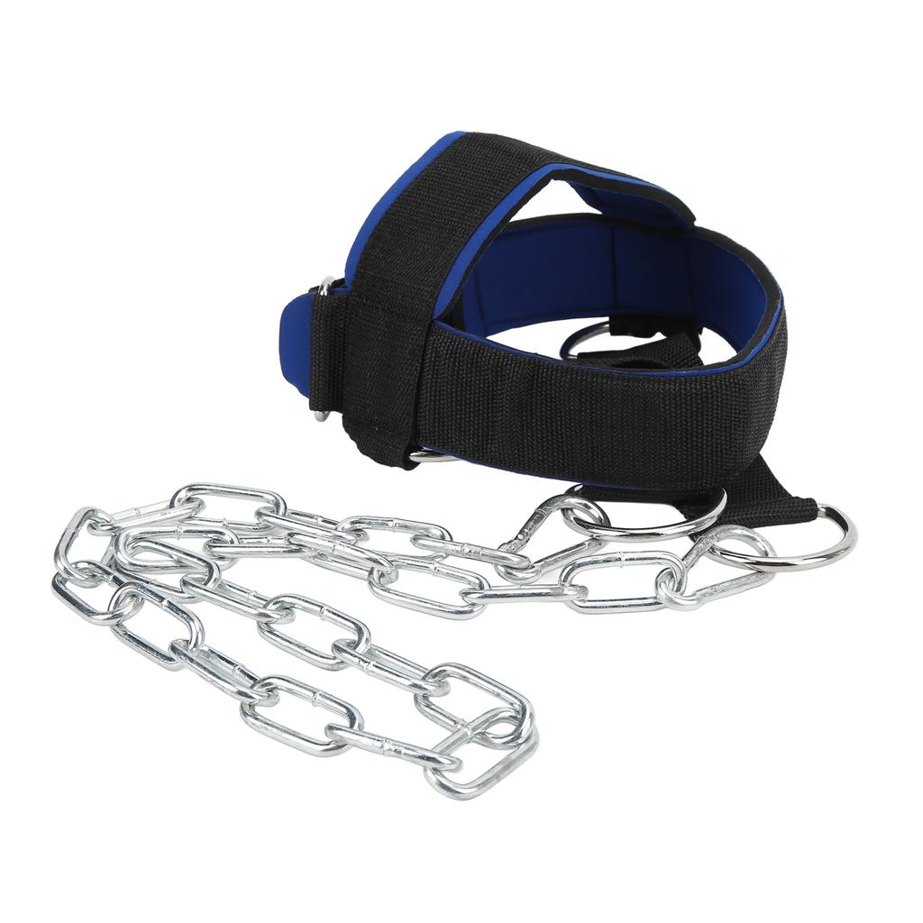 Sports Neck Weight Lifting Harness Neck Strap Trainer with Adjustable Steel Chain for Workout Fitness