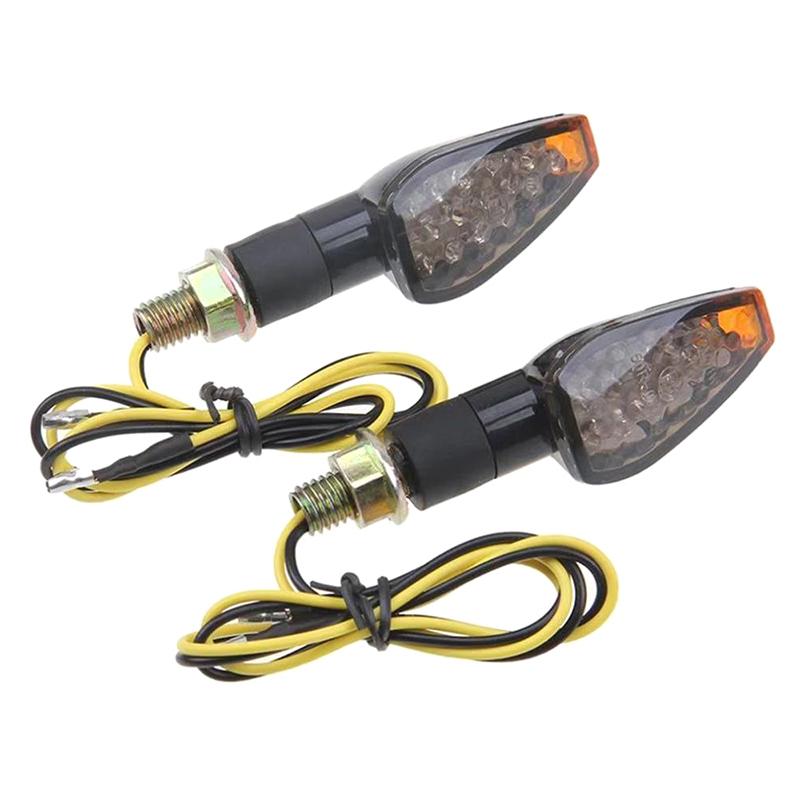 2Pcs Universal Led Motorcycle Turn Signal Light 12V Waterproof Amber Flasher Indicator Blinker Rear Lights Lamp Accessories