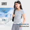 BENLAI Women's Cool-Sense Zipper Round Neck Short Sleeve T-Shirt