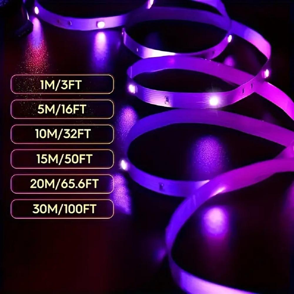 5050 16/LED Strip Lights Bluetooth App IR Control RGB USB Bright Best Suit For Bedroom TV Wall And Living Room Decoration Party