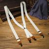 Tirantes Unisex Antideslizantes con Rayas en X Estilo Retro Americano - Decoración para Traje de Padrino