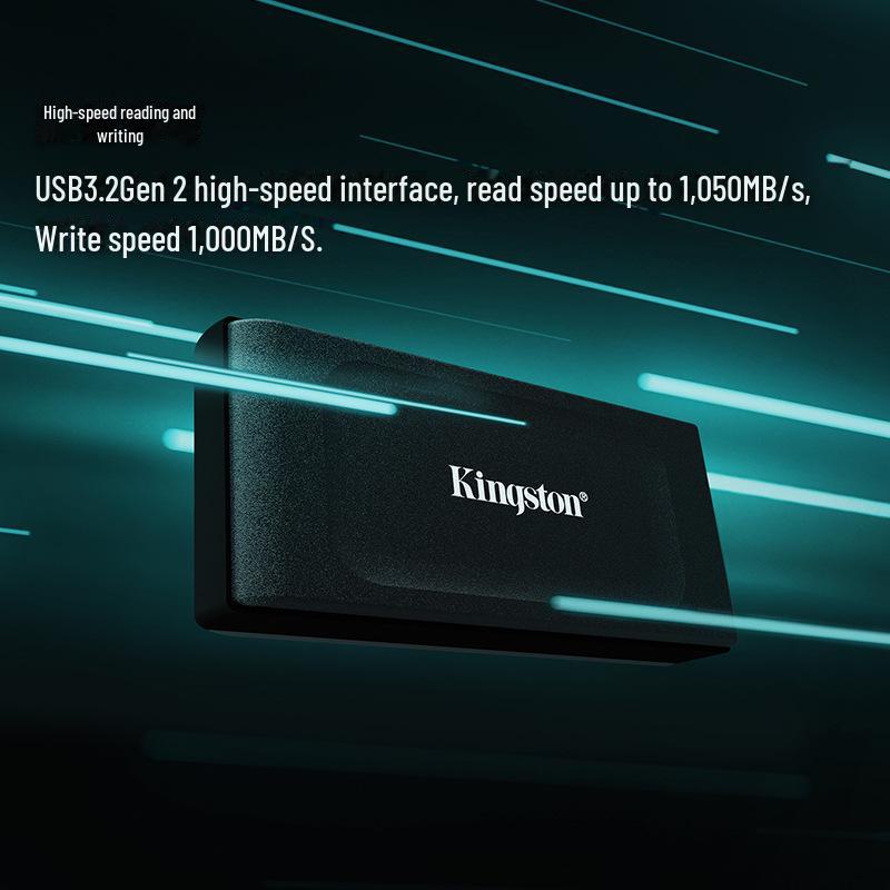 Kingston XS1000 Portable High-Speed SSD, 1TB/2TB, USB-C Compatible