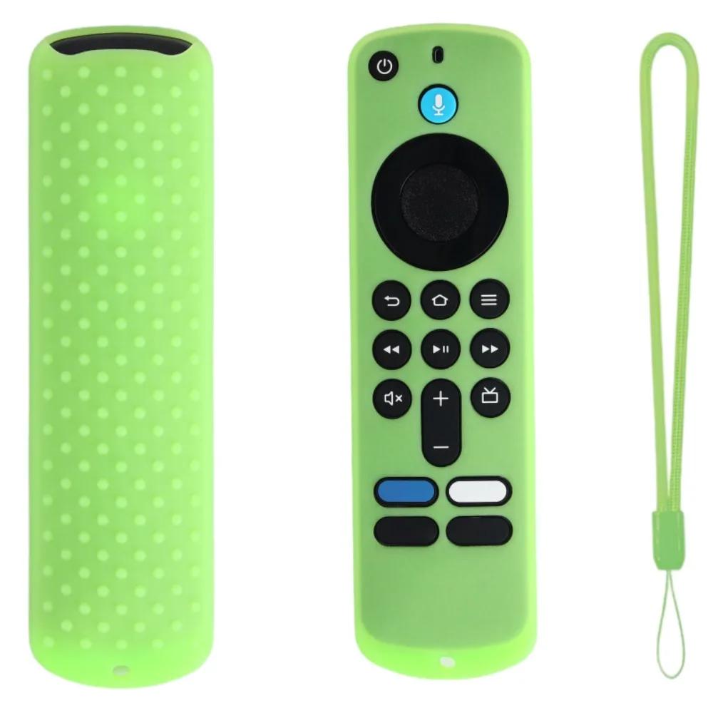 Silicone Protective Case with Lanyard Shockproof Soft Shell Remote Control Protector Cover for Amazon 2025 Fire TV Stick 4K/HD
