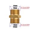 Brass Pressure Washer Hose Converter: M22-15mm Male to M22-14mm Male Thread Adapter for High Pressure Systems