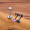 10 Stück ASTM F136 Titan 2/2,5/3/4mm CZ Labret Stud 16G Tragus Helix Knorpel Conch Flatback Ohrläppchen Piercing Körperschmuck
