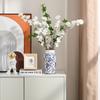 Chinese Blue and White Porcelain Vase, Ceramic Flower Vase Home Décor, Vases for Your Kitchen, Bedroom, Living Room, Bathroom, & Shelf Centerpiece