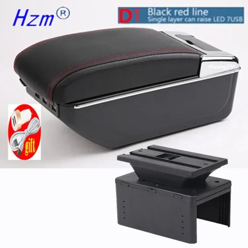 For Ford Focus mk1 Armrest Box For For Ford Focus mk1 Universal Car Armrest nterior Parts Center Storage box with USB LED light