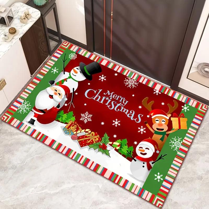 Christmas Collection Doormat Stain-Resistant and Durable Entrance Hallway Doormat Bathroom Rug Home Decor 40x60cm 16x24inch