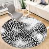 1pc Floral Pattern Office Round Area Rug, Indoor Mat Suitable ForOffice, Under Office Chairs Bedroom Living Room Home Decor, Room Deco 007