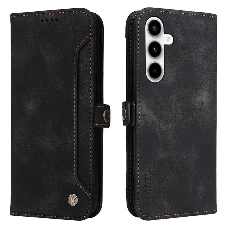 

YIKATU YK-002 для Samsung Galaxy A35 5G чехол-кошелек из искусственной кожи с откидной крышкой-подставкой и внешним слотом для карт Black