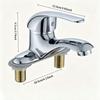 Chrome Polished Alloy 2Hole Bathroom Faucet Basin Mixer Tap - Hot Cold Water Tap for Bathroom Sink Vanity No Inlet Pipe Included