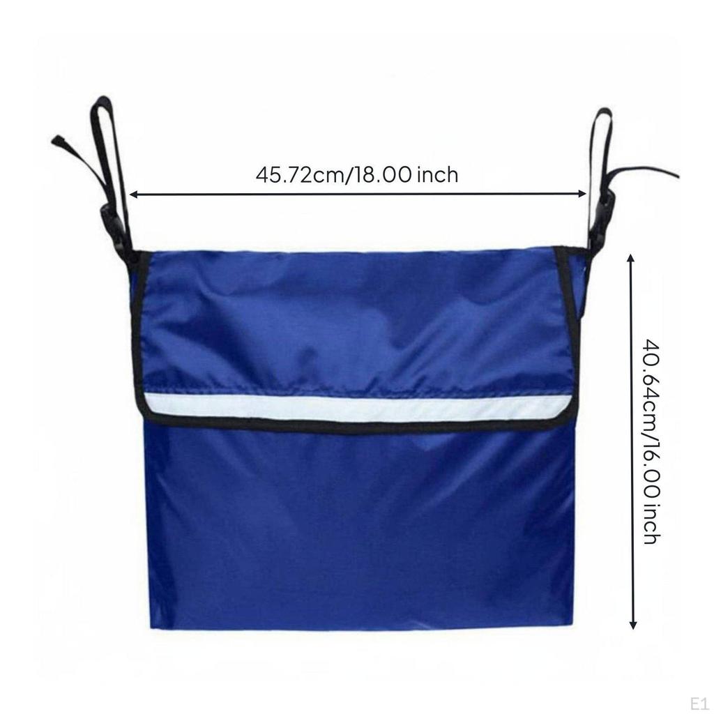 Walkers Storage Bag Oxford Material Back Pouch Multiple Pockets Assistive Device Organizer