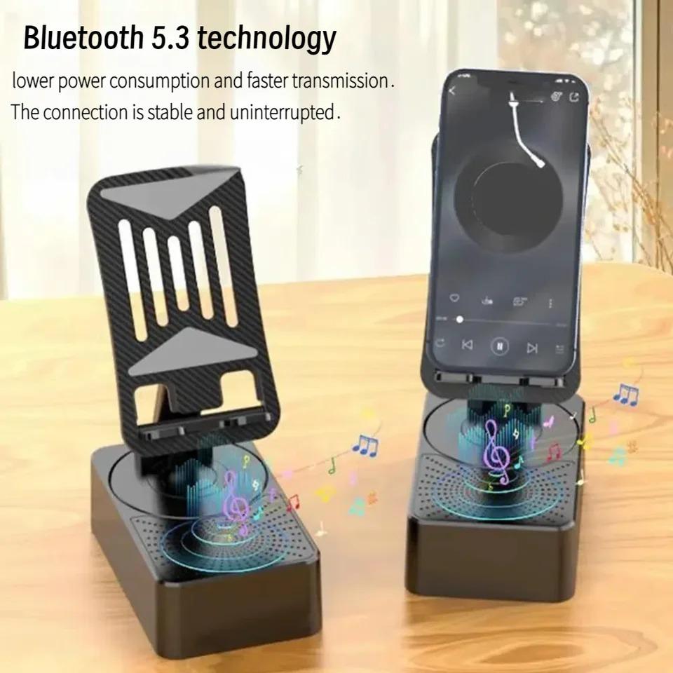 3 in 1 Bluetooth Desktop Handyhalterung Halterung Multifunktions Faltbare Drehbar Halter Anruf Lautsprecher Audio Powerbank