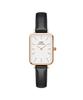 Danielwellingteon Quadro Pressed Sheffield Leather Strap Fashion Watch
