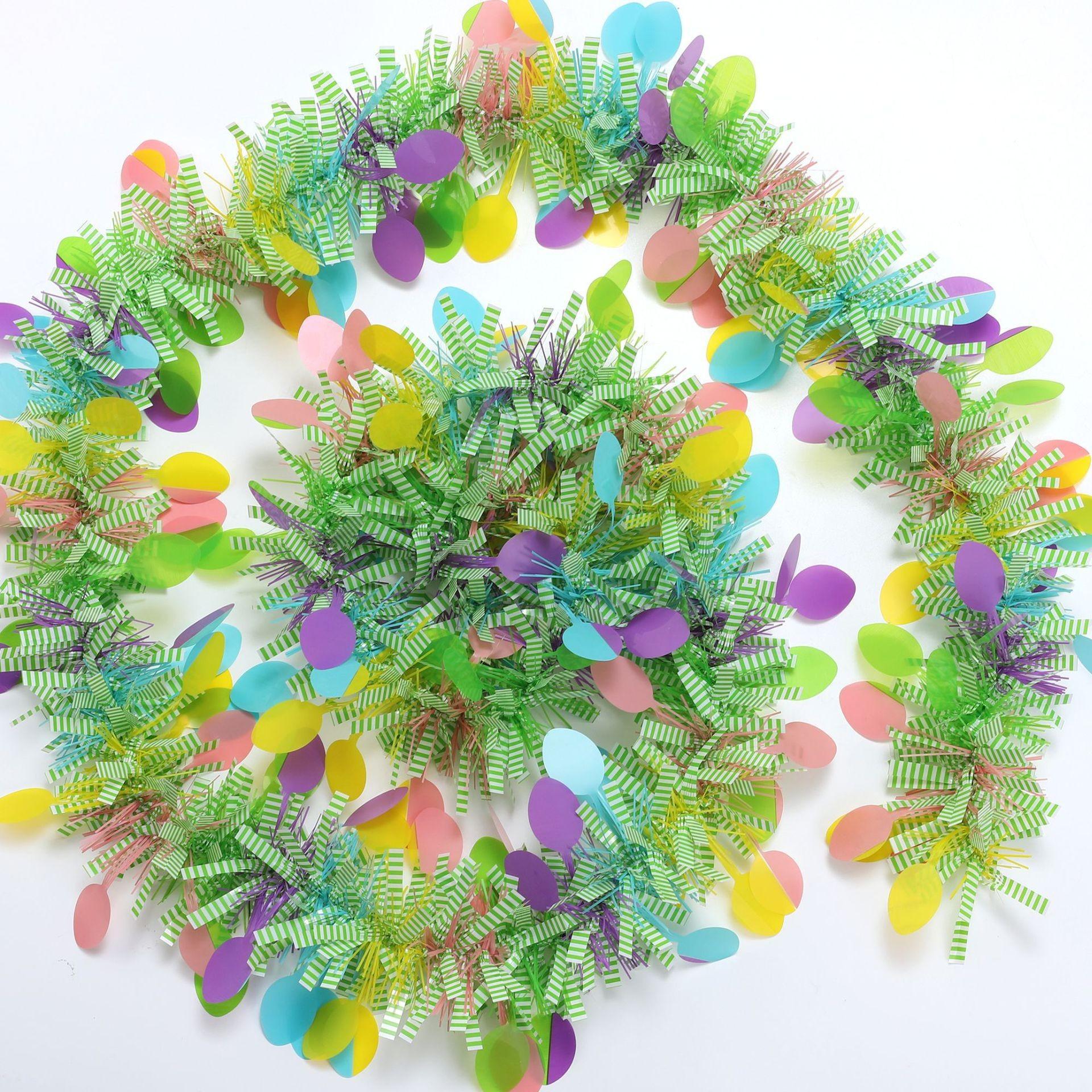 

Easter Garlands Banner 2M Easter Tinsel Garland Easter Wreath Spring For Seasonal Display Home Decor