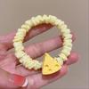 4Pcs Girl Hair Ropes Cartoon Decoration Macaron Color High Elasticity Hair Bands High Elasticity No Hair Damage Ponytail