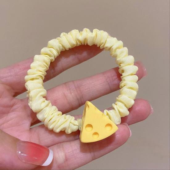 4Pcs Girl Hair Ropes Cartoon Decoration Macaron Color High Elasticity Hair Bands High Elasticity No Hair Damage Ponytail