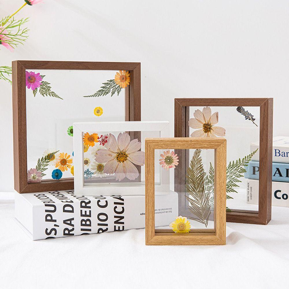Double-sided Photo Display Frame Wooden Drawing Artwork Picture Frame  Home Decoration