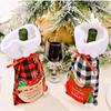 Reusable Christmas Wine Bottle Cover Champagne Bottle Cover with Embroidered Wine Bottle Bag  Gift