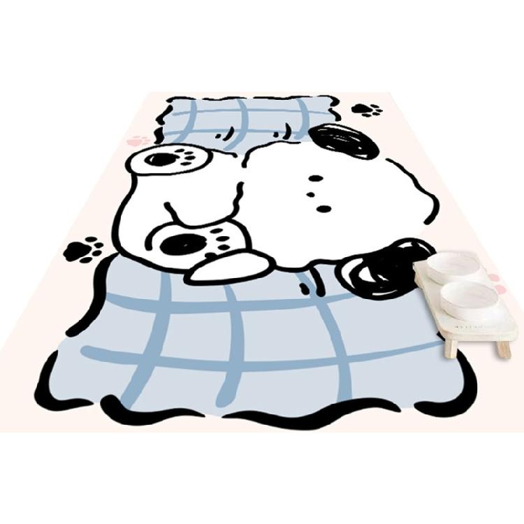

Cartoon Design PVC Dog Mat Quick Wipe Clean Surfaces Urine Proof Design Pet Pad For Kennels Feeding Area Floor Protect