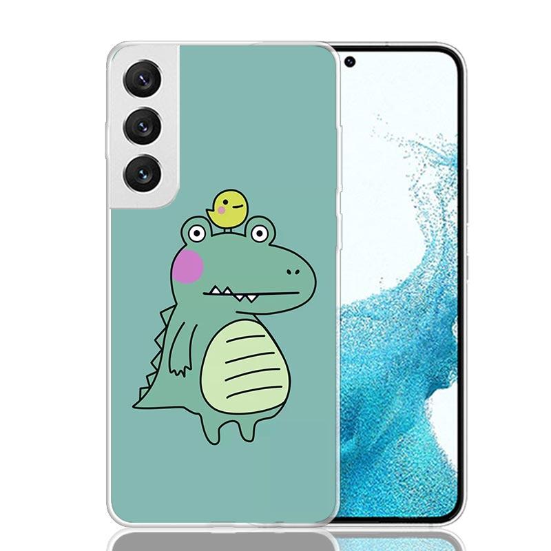 Cute Cartoon Dinosaur Baby Phone Case For Samsung Galaxy S26 S25 Edge S24 S23 FE S22 Ultra S21 Plus S20 + Fundas Cover Coque Gal
