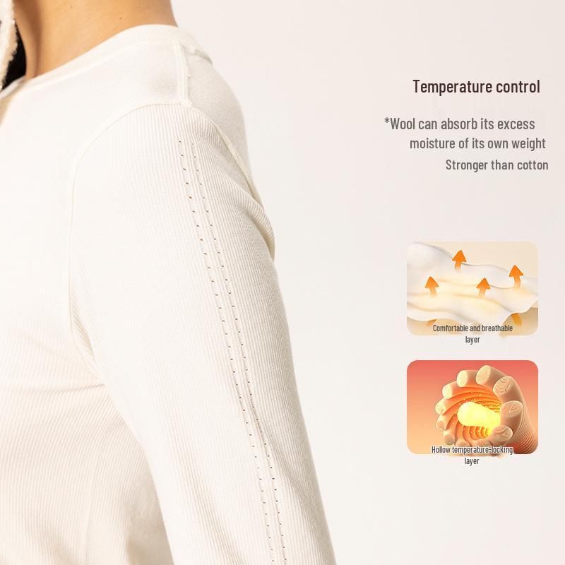 Merino Wool & Lenzing Tencel Long Sleeve Seamless Casual Sports Tee