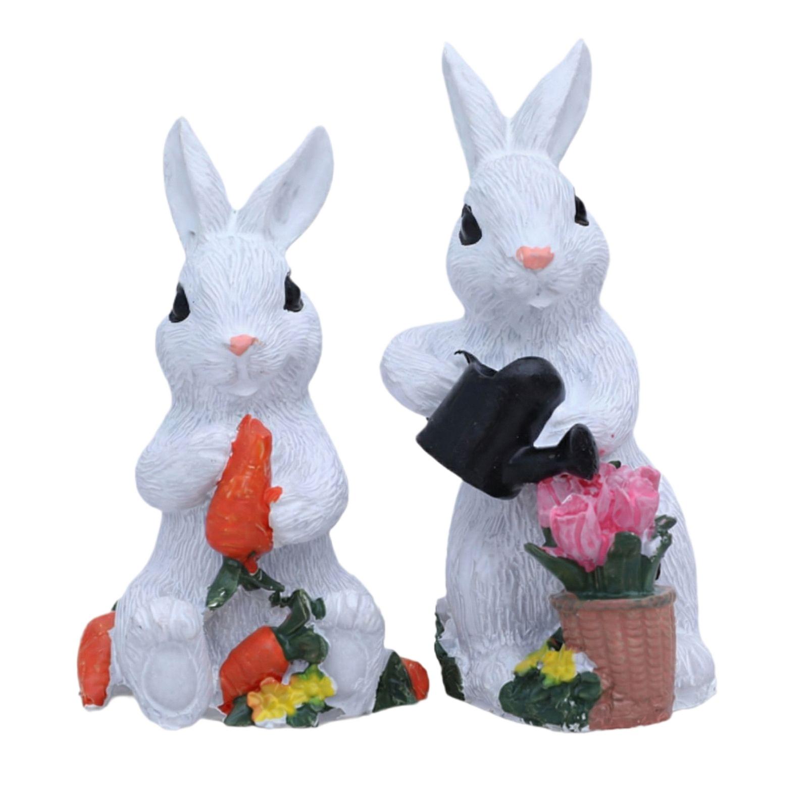 

Easter Simulation Resin Rabbits Home Decoration One Size