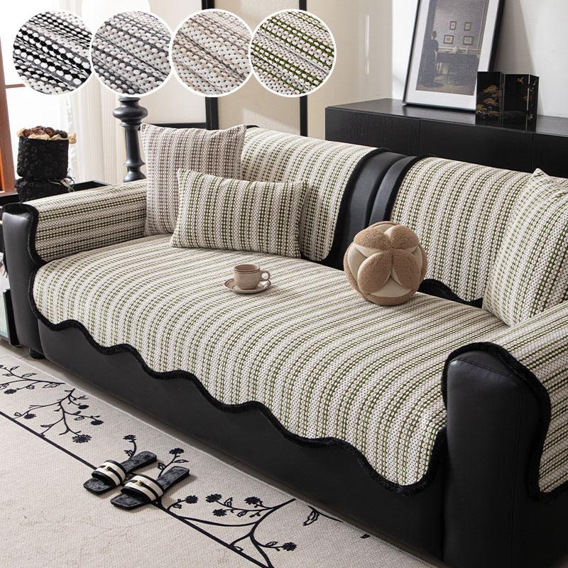 1Pc-Autumn And Winter Leather Sofa Special Light Luxury High-End Sofa Cushion, Irregular Fixed Anti Slip Sofa Cushion Cushion 90*90cm