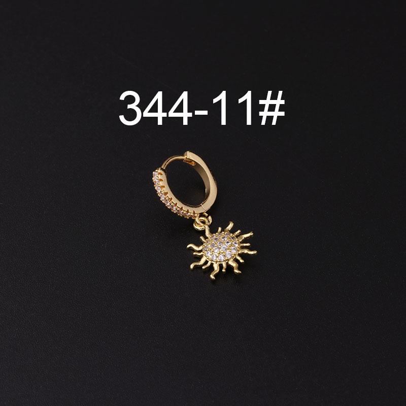 Micro-Pavé Zircon Irregular Ear Cuff Earrings