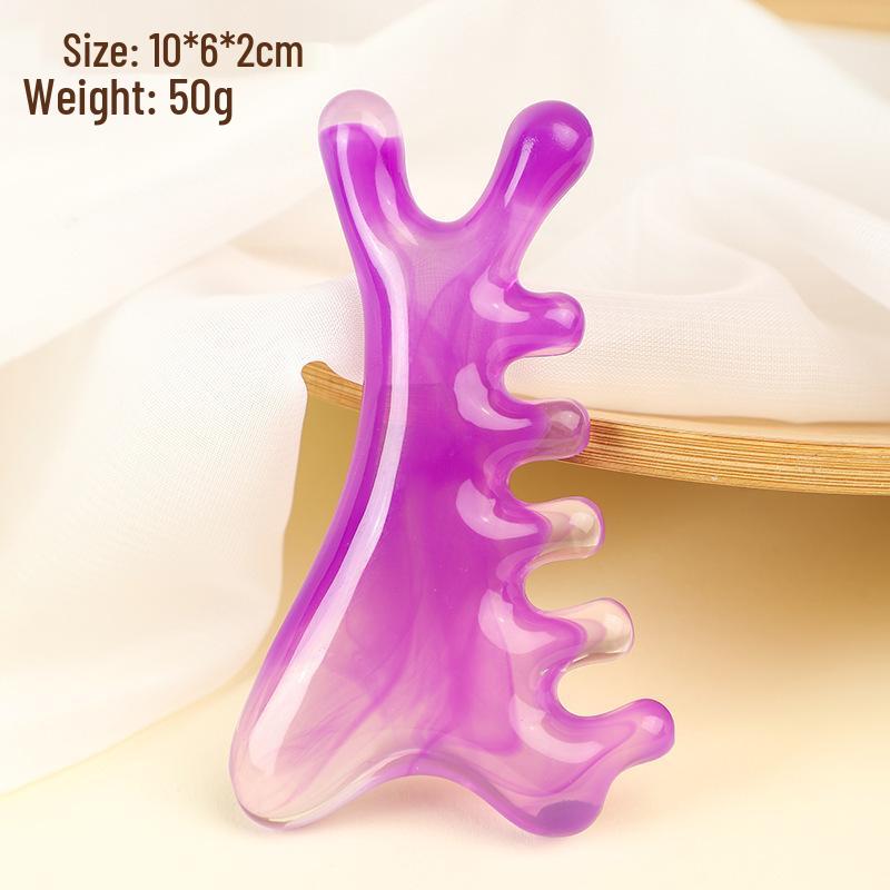 Buffalo Horn Gua Sha Board – Acupoint Scraper for Full Body and Face Meridian Massage in Beauty Salons