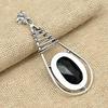 Black Spinel Gemstone Solid 925 Sterling Silver Handmade Engagement Jewelry Pendant