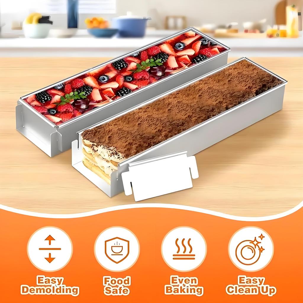 Non-Stick Aluminium Alloy Rectangular Bread Mold Mini Toast Cake Pan Baking Tray Loaf Kitchen Bakeware Cooking Tools