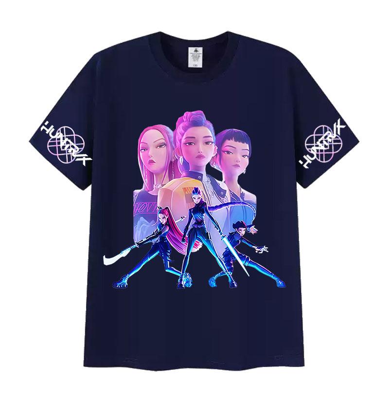 Filme Dämonenjäger K-Pop 2025 Grafik T-Shirt Herren Damen Ästhetische Mode Baumwolle Kurzarm T-Shirt Harajuku Vintage T-Shirts