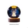 Ball Light with Wooden Stand, Table Ornament for Living Space