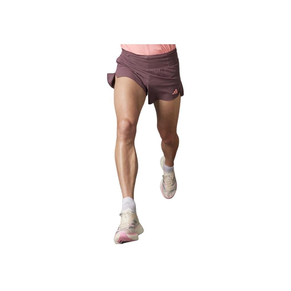 adidas Adizero Slim Fit Mid-Rise Elastic Sports Shorts Men Bottoms Shadow Fig IM8550