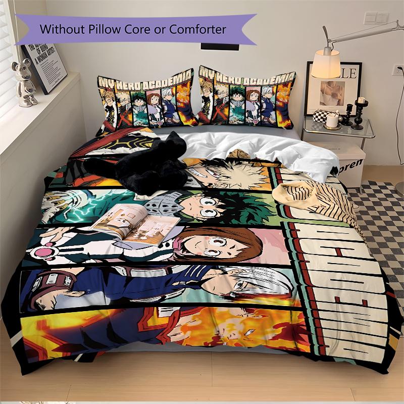 Heroic Adventures Printed 3pcs Bedding Set Soft Microfiber 1 Duvet Cover And 2 Pillowcases Home Bedroom Decor Xmas Gift K1598