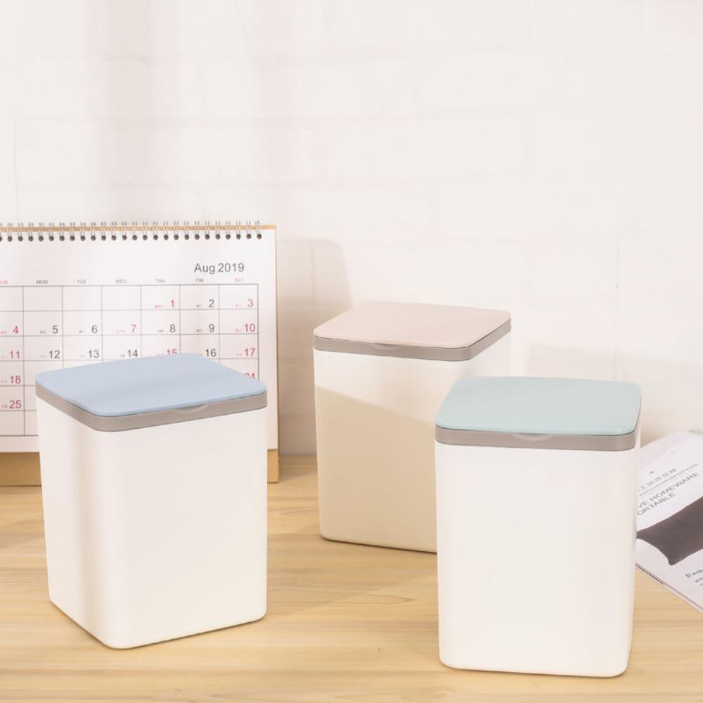 

Mini Rubbish Can Plastic Waste Bin Collection Basket Garbage Container Bathroom