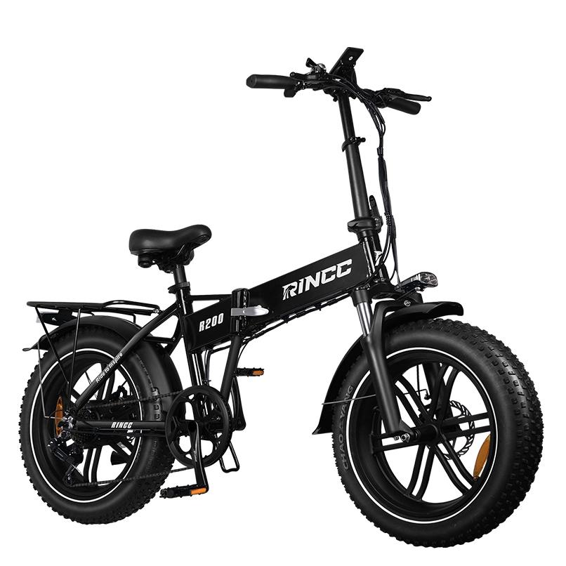 Rincc R200 All-Terrain Folding Adult Electric Bicycle 750W Motor 50KM/H Top Speed 20 Inch Fat Tires 48V15AH Battery City Commuting Electric Bike