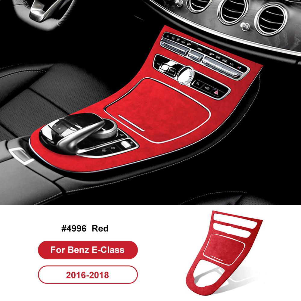 Italy Super Suede Cover For Mercedes Benz E Class W213 2016-2018 Car Center Console Gear Shift Panel Sticker Trim Accessories