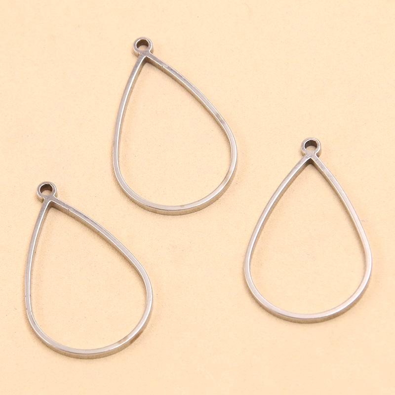 Stainless Steel Geometric Charm Molds: 10 Models & 2 Colors - Pentagram, Rhombus, Circle, Water Drop, Moon Pendants