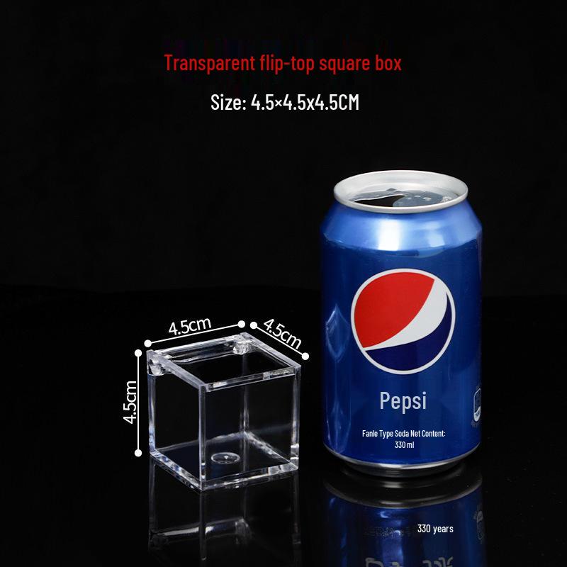 Transparent Flip-Top Acrylic Storage Box - Square Design