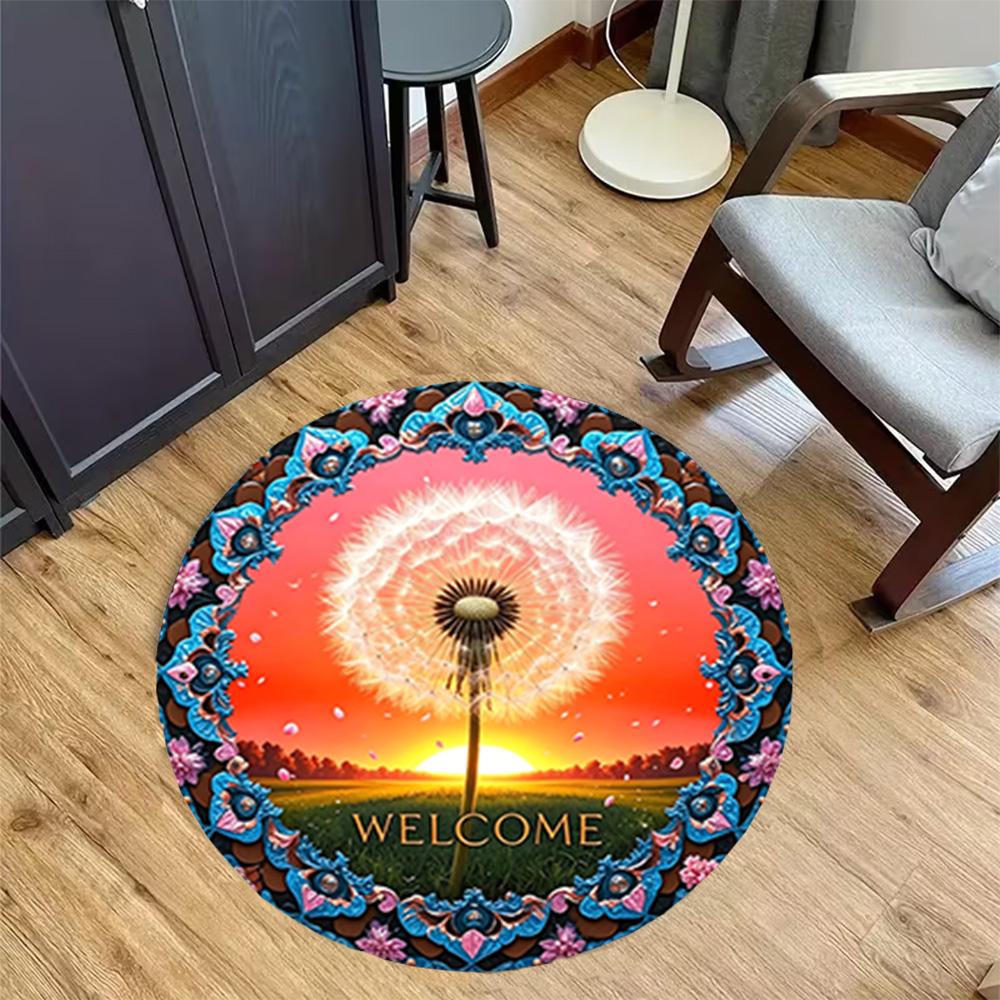 1pc home carpet dandelion design non slip office decor gift living room bedroom