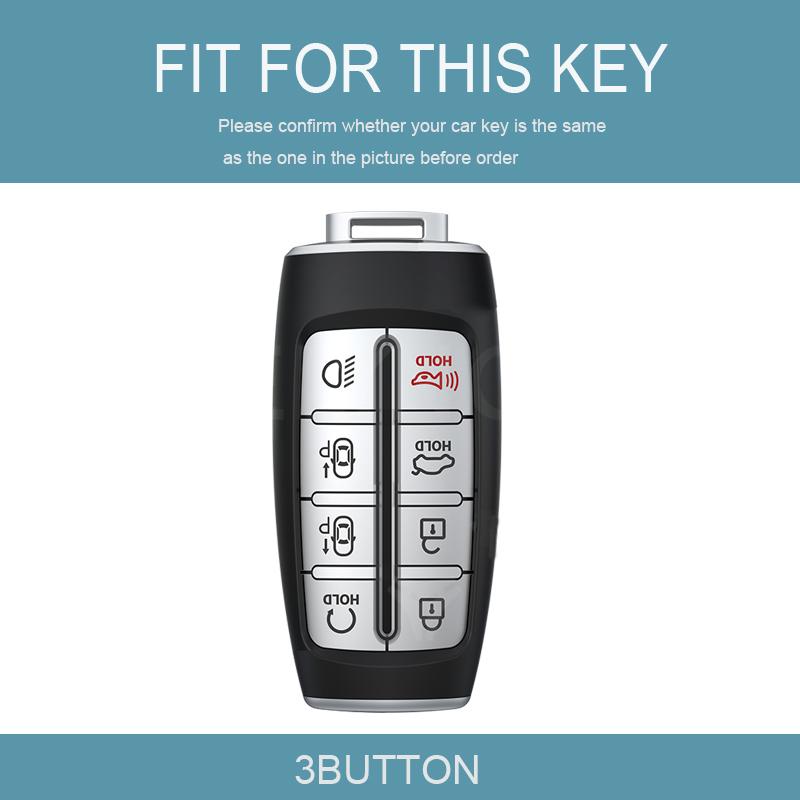 NEW 8 Buttons TPU Car Key Cover Case For Hyundai Genesis G80 GV70 GV80 2019 2020 2021 2022 Remote Key Holder Auto Accessories