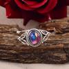 Mojave Purple Oyster Turquoise Ring, Oval Gemstone, Adjustable Boho Ring, Stackable Sterling Silver Ring, Gift For Her