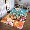 Bunter Blumendekor-Teppich mit Schmetterlingen Himmeldesign Teppich Geeignet für die Verwendung als Antirutsch für Wohnzimmer Schlafzimmer Sofas