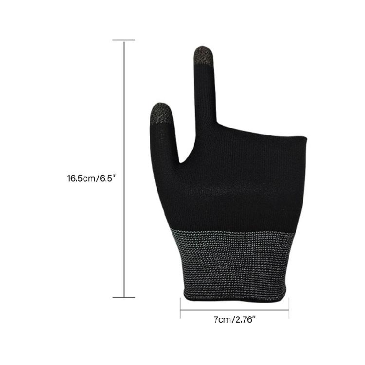 Two-finger Gaming Finger Sleeves Silver Fiber Anti-sweat Breathable Finger Case
