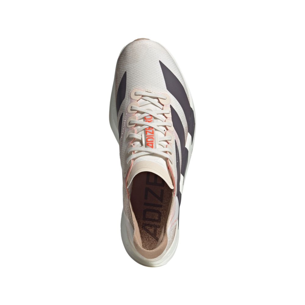 Adidas Adizero Adios Pro 4 Chalk White Grey Strata Men Sneakers Cream Impact-Orange JR6367